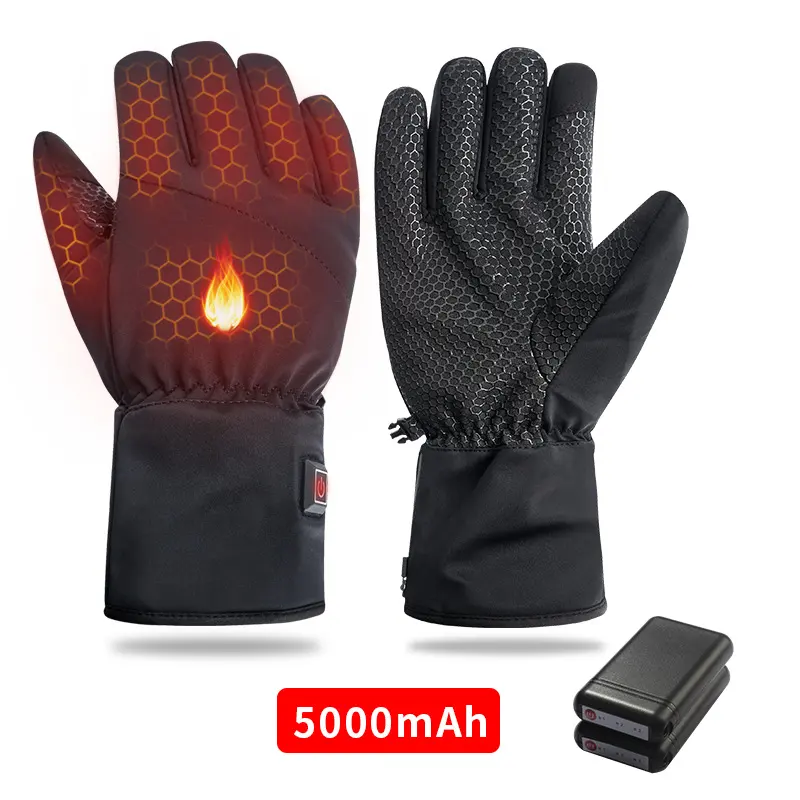 Offre Spéciale imperméable hiver extérieur gants de Ski chauffants écran chaud tactile anti-dérapant batterie gants de moto chauffants