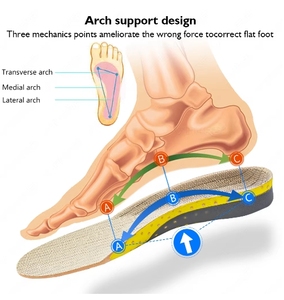 Orthotic Gel Insoles for Sneaker Orthopedic Flat Foot <b>Cushion</b> Insert Arch Support <b>Pad</b> Foot Pain-relieving Man Women - Product Image 5