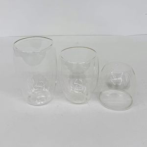 8oz 12oz 15oz Pre-drilled Double Wall Stemless <b>Red</b> Wine Glasses Snow Globe Round Clear Glass Tumbler Cup for DIY <b>Glitter</b> - Product Image 2