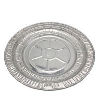 Recipiente Redondo de Aluminio para Alimentos, Apto para Horno, Bandeja Desechable para Hornear, Distribución Uniforme del Calor y Recipiente para Calentar en Microondas