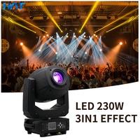 Projecteur à tête mobile HAT 230W BSW 3-en-1 avec double prisme, zoom linéaire, LED RGBW, IP33, 4110 Lumens, contrôle DMX512 pour DJ et KTV