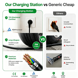 Nouveau <span class=keywords><strong>chargeur</strong></span> EV portable 3,5 kW 16A Type 2 certifié CE, station EVSE de niveau 2 IP65, courant réglable, écran LCD - Product Image 5