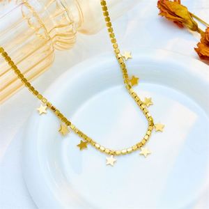Women's Stainless Steel Non-Fading Star Pendant Necklace Bracelet Wedding Party Engagement <b>Jewellery</b> <b>Set</b> with Zircon Gift - Product Image 4