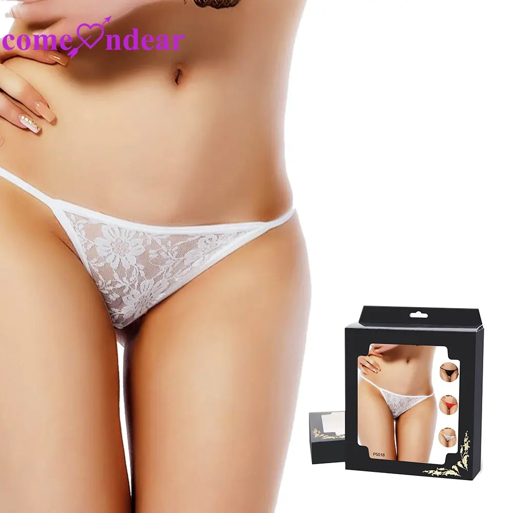 Plus Size White Lace Lady Erotic Sex G String Panty Sexy Underwear Box Lingerie