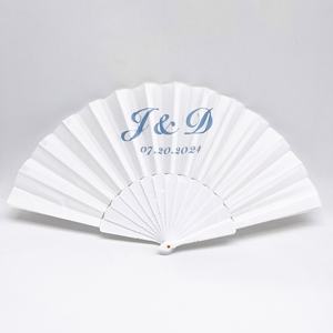 Nouveauté : Éventail pliant en bambou durable pour mariage, avec motif de fleurs de cerisier japonais - Product Image 3