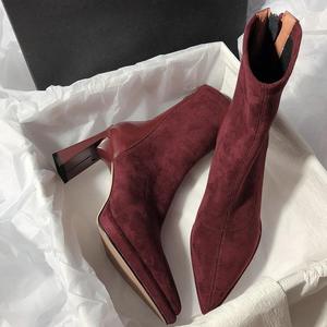 Fashion Casual Low Heel Retro Pointy <b>Booties</b> men Women's chukka boots - Product Image 3