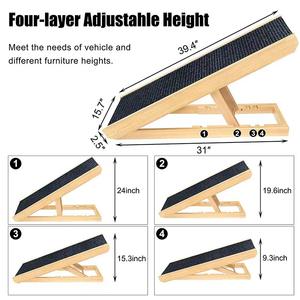Independent Brands Wooden <b>Pet</b> Ramp Non Slip Dog <b>Sofa</b> Climbing Ladder Natural Wood Color Simple Style - Product Image 5