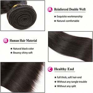 Nouvelle mode pour la couleur 1B, extensions de cheveux humains brésiliens bouclés italiens Remy, tissage double trame, 8 pouces, mèches étirées - Product Image 5