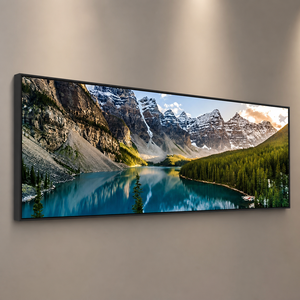 Tableau mural panoramique Montagne Lac <span class=keywords><strong>Paysage</strong></span> Forêt Vallée pour Salon Bureau Hôtel Lodge Intérieurs Naturels - Product Image 6