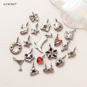Recuerdos de Mamá |   Dijes de Acero Inoxidable Plateados al por Mayor, Colgantes de Amor, Familia y Fe para la Fabricación de Joyería - Product Image 5