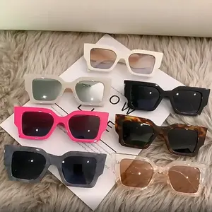 0371 Mode Vierkante Gradiënt Zonnebril Nieuwe Vrouwen Zwarte Roze Rode Tinten Dame Luxe Merk Zonnebril De Sol Oculos