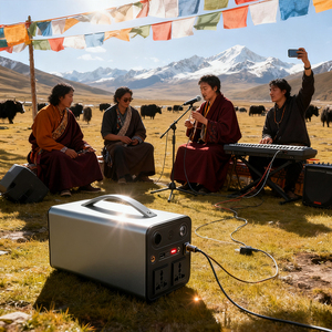 300W 333Wh <b>Solar</b> <b>Generator</b> Portable Power Station with <b>Solar</b> Panel LiFePO4 Battery Modified Sine Wave MPPT USB Ports Flashlight - Product Image 6