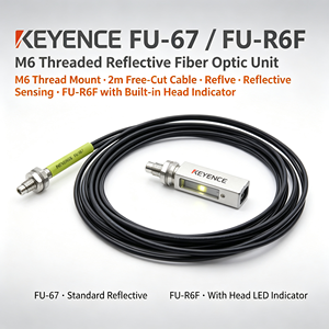 Fu-r67 Fu-r6f Reflective Fiber <b>Sensor</b> Unit M3 Screw Type Original - Product Image 1