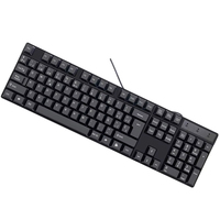 Clavier filaire epro K1800 avec câble USB de 1,5 m, 104 touches, russe, français, espagnol, arabe, OEM, compatible avec les ordinateurs portables et de bureau Windows.