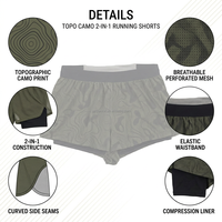 Shorts en maille personnalisés OEM ODM pour hommes, motif camouflage désertique, coupe décontractée, taille élastique, légers, style streetwear