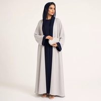 Ensemble Abaya marine pour femmes, vêtements modestes islamiques pour les pays du Golfe, le Royaume-Uni et l'Europe
