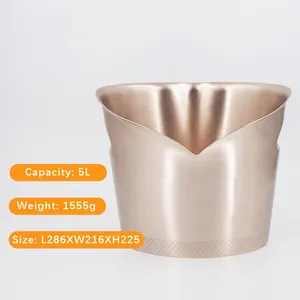 High Quality Copper Wine Cooler With Brass Handle Champagne Chiller Beer Ice Bucket and Wine Tubs For Bar and Night Clubs