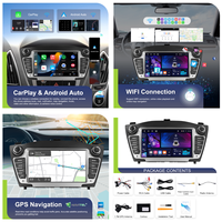 Autoradio Android Podofo 7'' 4+64/6+128G, autoradio de voiture, CarPlay/Android Auto sans fil, GPS WiFi pour Hyundai Tucson/IX35 2009-2015 OEM