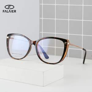 Montures de lunettes unisexes œil de chat TR90, monture intégrale, protection contre la lumière bleue, anti-lumière bleue, forme ovale 7136 - Product Image 4