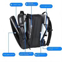 Sac à dos scolaire en polyester multi-couches de 16 pouces, durable, décontracté, extensible, imperméable, avec port USB et fermeture éclair de séparation sec/humide, vente en gros