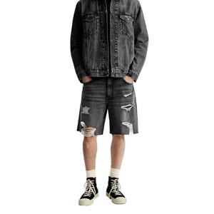 Vintage Streetwear Ripped Men's Jort Casual Jorts Customized Logo - Product Image 2