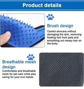 Gant de toilettage pour animaux de compagnie en silicone personnalisé, pour chien et chat, pour enlever la saleté et les poils, outil de brossage pour le bain des animaux - Product Image 4