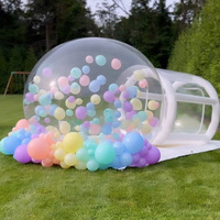 Camping en plein air événement fête de mariage sphérique PVC clair Transparent air dôme maison tente gonflable bulle ballon tente