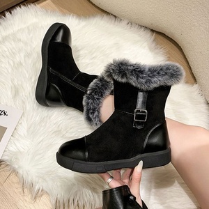 Bottes d'hiver unisexes pour la neige avec rembourrage thermique imperméable, couches d'isolation supplémentaires, chaudes et confortables, semelles épaisses - Product Image 3