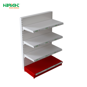 Venta Directa de Fábrica, Estantes de Supermercado Azules y Blancos, Estantería de Exhibición de Acero de Múltiples Niveles con Barandas de Seguridad - Product Image 1