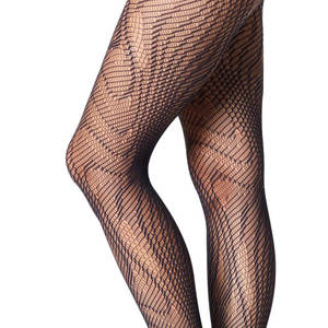 Mujer Sexy Plus Size negro medias con pura textura de piel de serpiente - Product Image 5