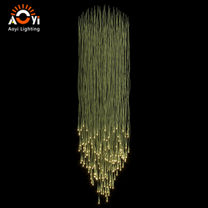 <span class=keywords><strong>Lustre</strong></span> LED en forme de goutte d'eau vert long pour restaurant et mur végétal, <span class=keywords><strong>lustre</strong></span> artistique moderne personnalisé - Product Image 4