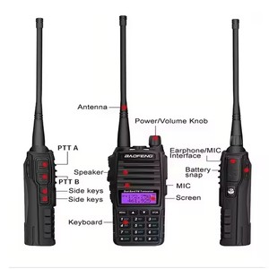Baofeng UV-82 băng tần kép cầm tay di động 5W Công suất đầu ra UHF <span class=keywords><strong>VHF</strong></span> 5km truyền thông tầm xa Analog <span class=keywords><strong>radio</strong></span> di động Dễ sử dụng - Product Image 6