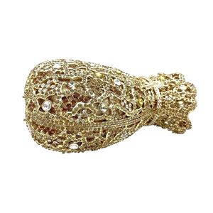 Bolso de mano de cristal ostentoso de lujo, bolso de noche con diamantes de imitación para boda, fiesta nupcial, cóctel, estilo clásico a la moda - Product Image 5