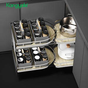 Kangyale-Esquina de almacenamiento para armario de cocina, bandeja oscilante, cesta giratoria extraíble, esquina mágica <span class=keywords><strong>universal</strong></span> de aleación de aluminio - Product Image 5