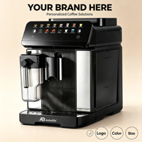 Machine à café électrique automatique pré-infusion avec moulin intégré, unité de brassage détachable, commande à une touche pour plusieurs types de café