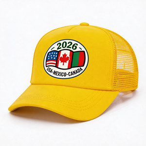 Gorra Impermeable para Fanáticos del Fútbol - Equipo Nacional Copa 2026, Logotipo Personalizado, 5 Paneles, Poliéster, Cierre con Hebilla Dorada - Product Image 4