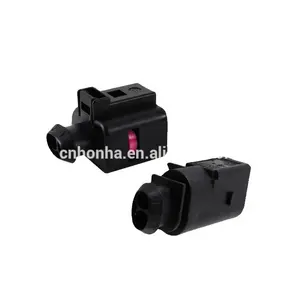 2 Pin 3.5mm Female Male Auto Temp Sensor Plug Electric Horn Socket Connector 1J0973722 1717692-1 8D0973822 For VW Audi