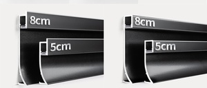 Lampe murale en métal pour moulures au sol et garnitures Profilé en aluminium Plinthe lumineuse - Product Image 6