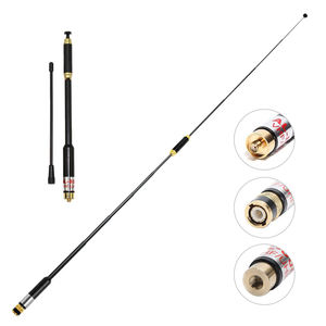 Antena Telescópica Táctica VHF UHF para Radio Walkie Talkie / Conector BNC de Doble Banda 144/430MHz 5.5dbi Alta Ganancia 10W VSWR - Product Image 1