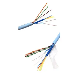 Cat6 network cable with optical cable/1.0mm With Messenger Wire With Cat5e Cat6 Lan cable