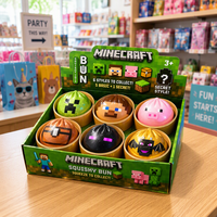 En gros, Boîte mystère Squishy Bun Steamer Pixel Game en TPR, jouet anti-stress sensoriel à rebond lent pour enfants, cadeau d'anniversaire