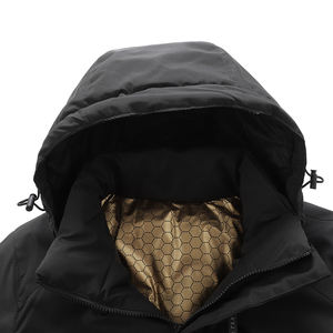 Jaket atletik kasual tahan angin pria, pakaian olahraga ritsleting warna polos dalam ukuran XL berpola bergaris 2024 - Product Image 5