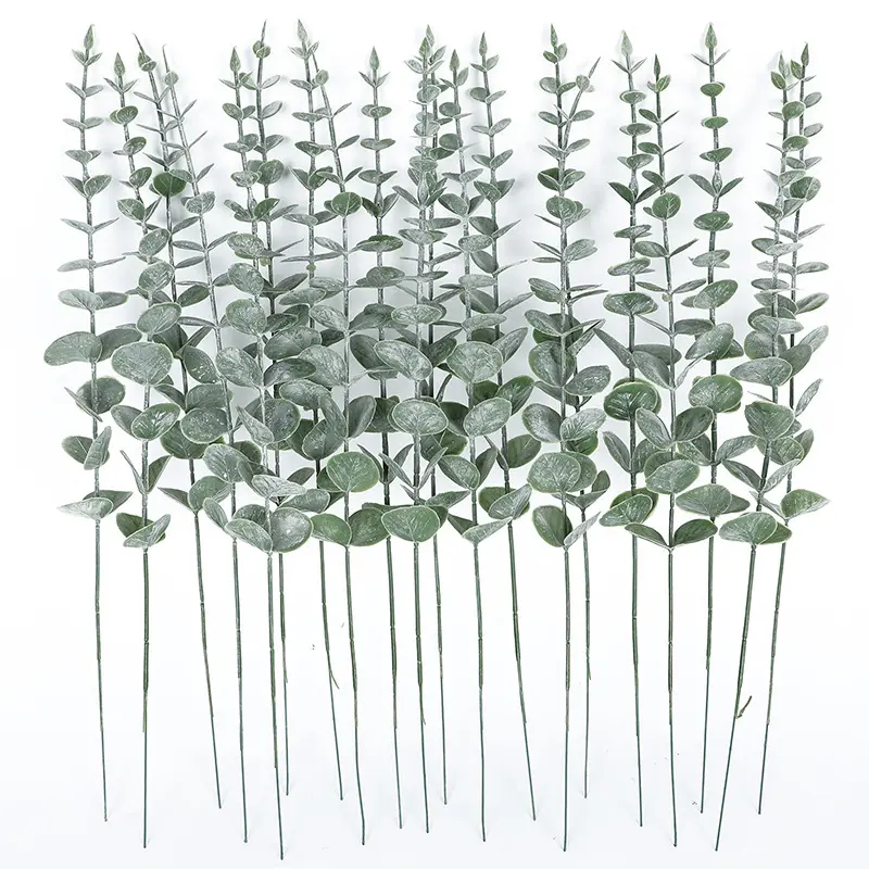 Gemakkelijke Zorg Herbruikbare Duurzame Kunstmatige Eucalyptus Bladeren Decoratie Nep Planten Bloemenarrangement Krans Decor