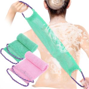 Guante de ducha exfoliante largo de moda africana para suavizar la piel, con correa para lavado corporal y cepillado. - Product Image 1