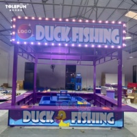 Tolefun Funfair Midway Skill Games Buzzer Festival Stalls Game Fairground Duck Fishing Pond Carnival Booth with Rods
