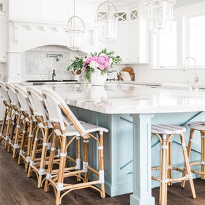 사용자 정의 짠 쌓을 수있는 밧줄 야외 높은 나무 파티오 도매 주방 바 나무 카운터 의자 - Product Image 2