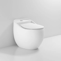 Ortonbaigbol de Toilette en céramique en forme d'œuf, 1 pièce de Toilette en céramique blanc brillant Intelligent automatique Intelligent
