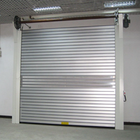 Porte à enroulement en acier robuste, motorisée, sécurisée, galvanisée, sur mesure, OEM, ODM, certifiée CE
