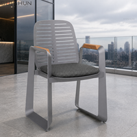 Ensemble de bistrot moderne pour l'extérieur, structure en aluminium thermolaqué, mobilier de jardin, ensemble de salle à manger