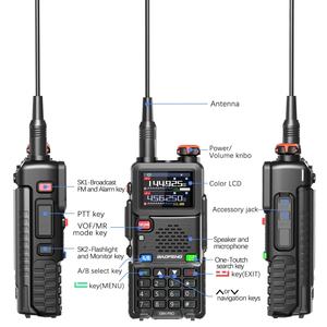 BFUV-5RH Pro Longue Portée Bao Feng pour GPS Talkie-walkie Multi-bandes 128 Canaux Professionnel pour la Communication Noir 10W - Product Image 3